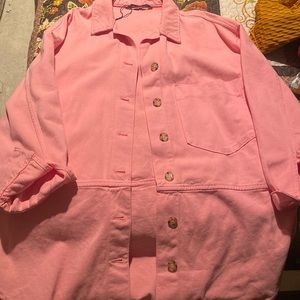 Oversized pink Zara Shirt/ Jacket